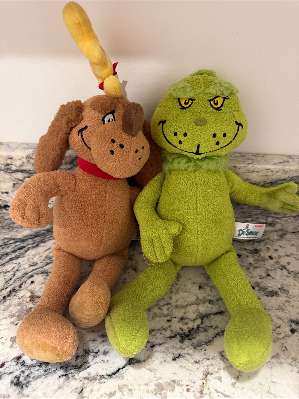 Dr. Seuss Grinch and Max Plush Duo - Green and Brown
